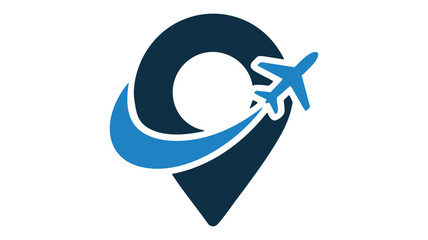 Global travel location pin icon