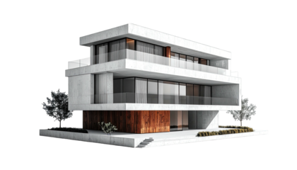 Minimalist three-story house with modern architectural design