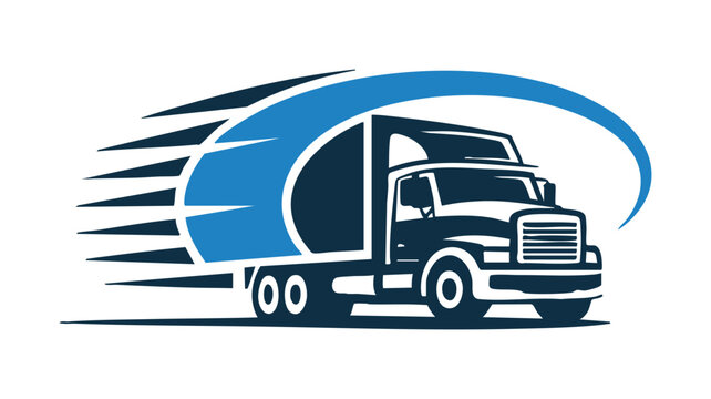 Fast delivery truck logo design