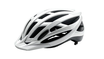 Sleek white mountain bike helmet with vents and visor on black