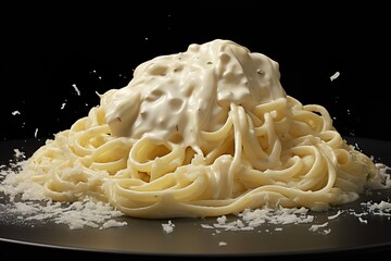 Creamy Alfredo Pasta with Parmesan and Cracked Pepper 