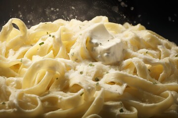 Creamy Alfredo Pasta with Parmesan and Cracked Pepper 