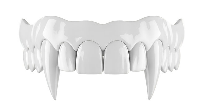 Vampire Fangs on White Background teeth halloween
