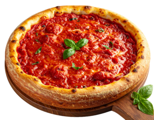 Tasty Italian Style Pizza with Assorted Meats and Cheese