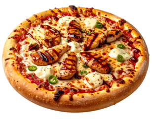 Tasty Italian Style Pizza with Assorted Meats and Cheese
