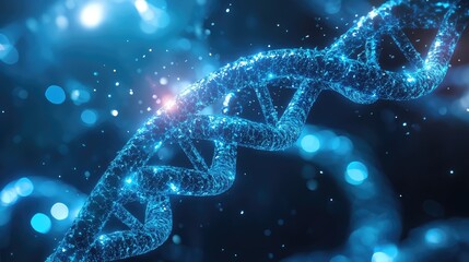 Dna double helix structure representing genetics and biotechnology