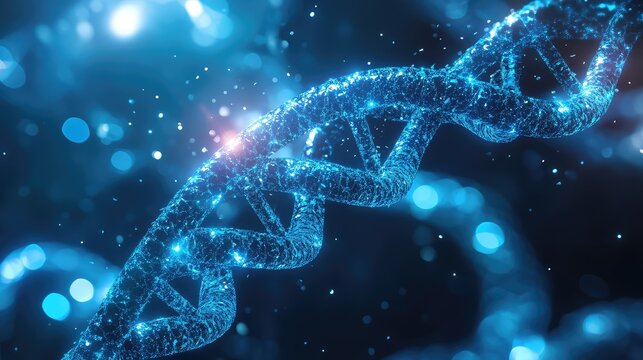 Dna double helix structure representing genetics and biotechnology