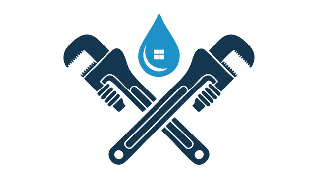 Plumbing service home repair logo