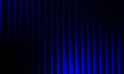 Glass ripple texture with dark gradient background and vivid orange, blue, and lilac light streaks. Futuristic distortion, moody abstract glow, reeded vertical blur. Vector illustration