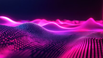 Abstract digital waveform showing data visualization and technology