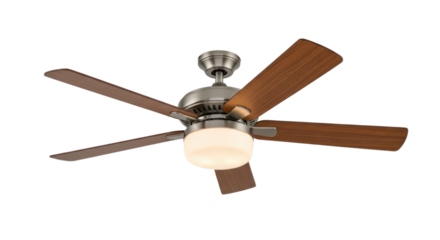 Ceiling fan with light transparent background cutout png