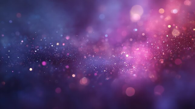 Abstract sparkling glitter bokeh creating a nebula background