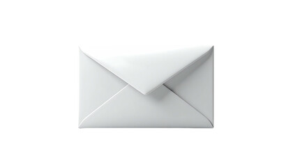 Single, blank, white envelope centered on a black background