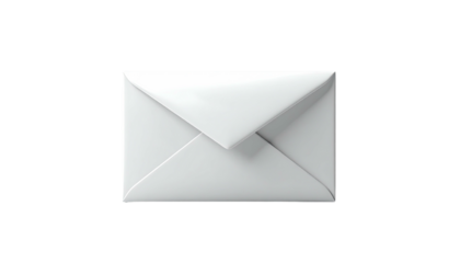 Single, blank, white envelope centered on a black background