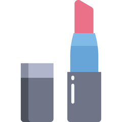 A Pink And Blue Lipstick Open With The Cap Beside It Isolated On A White Background With No Shadow