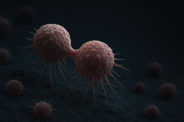 Cancer cells exhibit unique characteristics that contribute to their growth and spread body. This medical illustration highlights intricate structure of these cells, showcasing their potential
