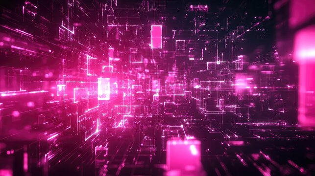 Digital data network cyberspace grid creating abstract technology background - Powered by Adobe