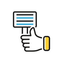 Multi color icon for demonstrate