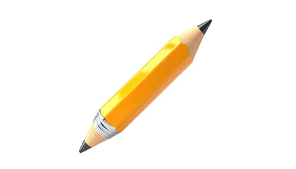 Single, sharpened yellow pencil isolated on black background