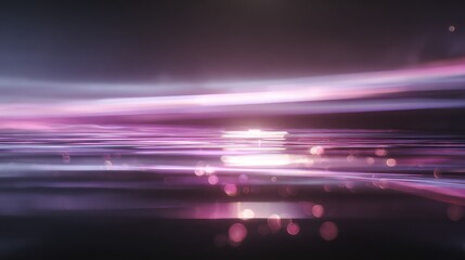 Abstract horizontal light trails creating motion blur