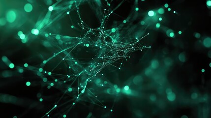 Abstract network connection digital technology flowing data concept