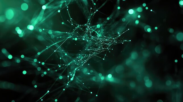 Abstract network connection digital technology flowing data concept - Powered by Adobe