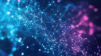 Global network connection abstract digital data technology background