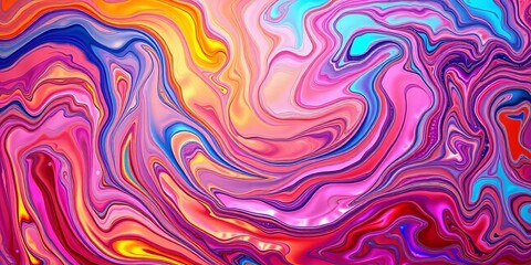 Swirling, iridescent oil paints blend into abstract shapes,  close-up,   elegant