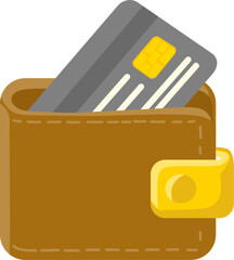 Stylish Wallet with Credit Card for Financial Context