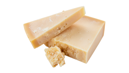 Parmesan cheese isolated. png file
