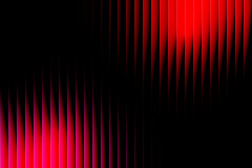 Abstract vertical red and pink glowing light streaks against a dark black background creating a vibrant energetic digital art