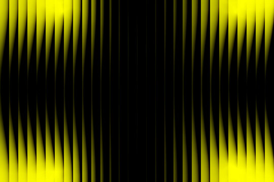 Vibrant yellow streaks of light create a striking abstract vertical pattern against a deep black background