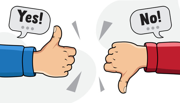 Move your thumb up as a sign of like and down as a sign of dislike