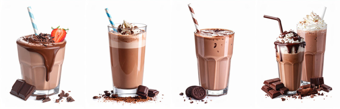 Chocolate iced drink beverage caffeine drink refreshment cold milkshake with whipped cream and chocolate garnish creating inviting hot and chilled indulgence for dessert lover