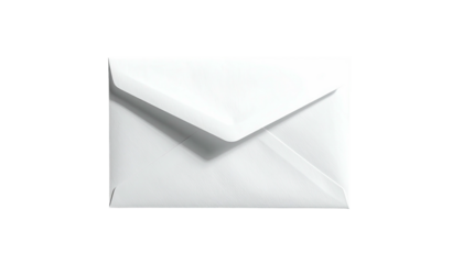 Clean, white, blank envelope, angled, ready for communication