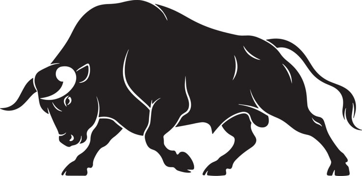 American Bison Silhouette Vector &ndash; Wild Buffalo Illustration