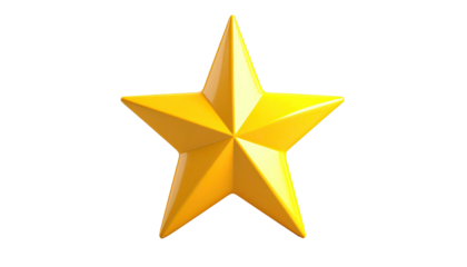 Glossy, radiant, golden five-pointed star against black backdrop