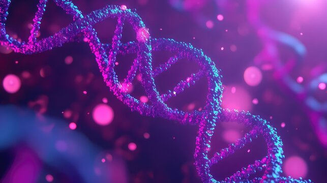 Dna double helix structure representing genetics and biotechnology