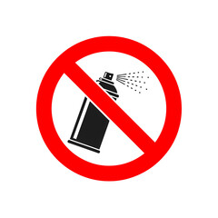 No spray paint symbol icon warning prohibition