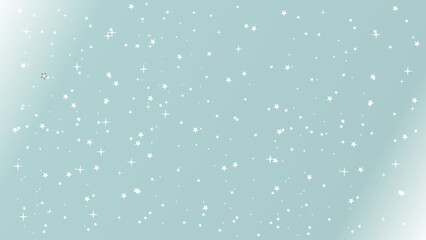 Soft blue background with falling white snowflakes