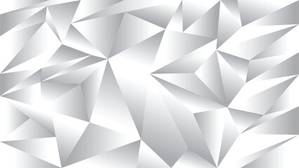 Abstract white 3d polygonal background. generative AI