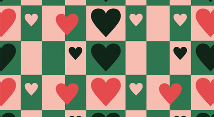 Hearts pattern valentine's day design love background seamless texture