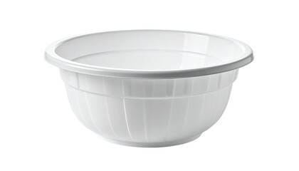 White bowl shows fluted detail and simple, rounded design