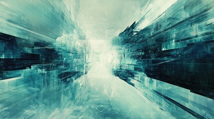 Futuristic immersive virtual reality data tunnel architecture