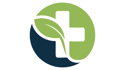 Natural health medical cross logo