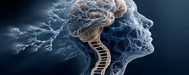 Ladder inside head illustrating learning progression and cognitive development