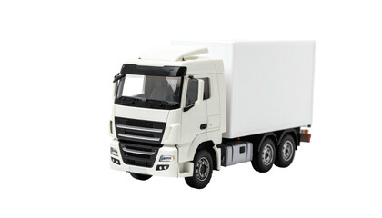 Clean white commercial truck against a pure black backdrop