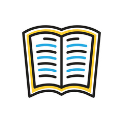 Multi color icon for textbook