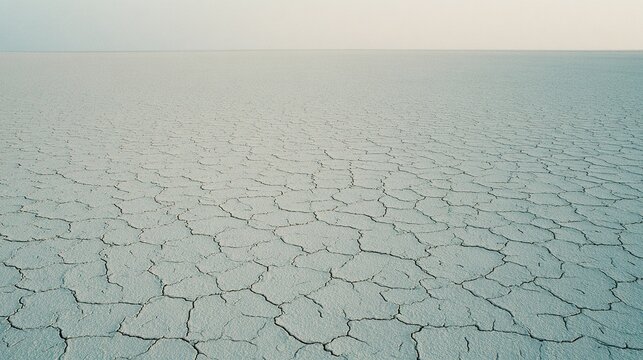 sudden. A cracked desert basin with grid lines, representing sudden ecological collapse. ESG reports, sustainability campaigns, designed for sustainability communications and ESG reporting.