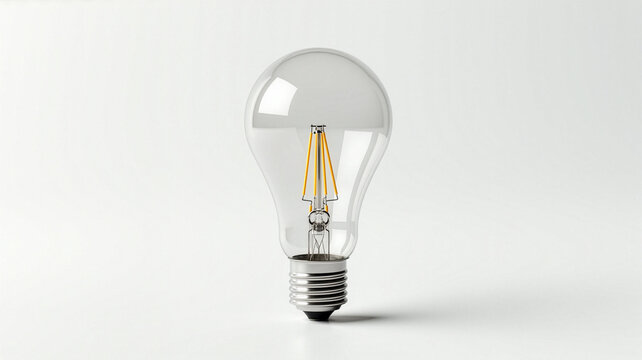 Discover brilliant new ideas with this clean, modern filament light bulb symbol representing innovation and inspiration